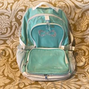 Turquoise princess Nfinity cheerleading backpack